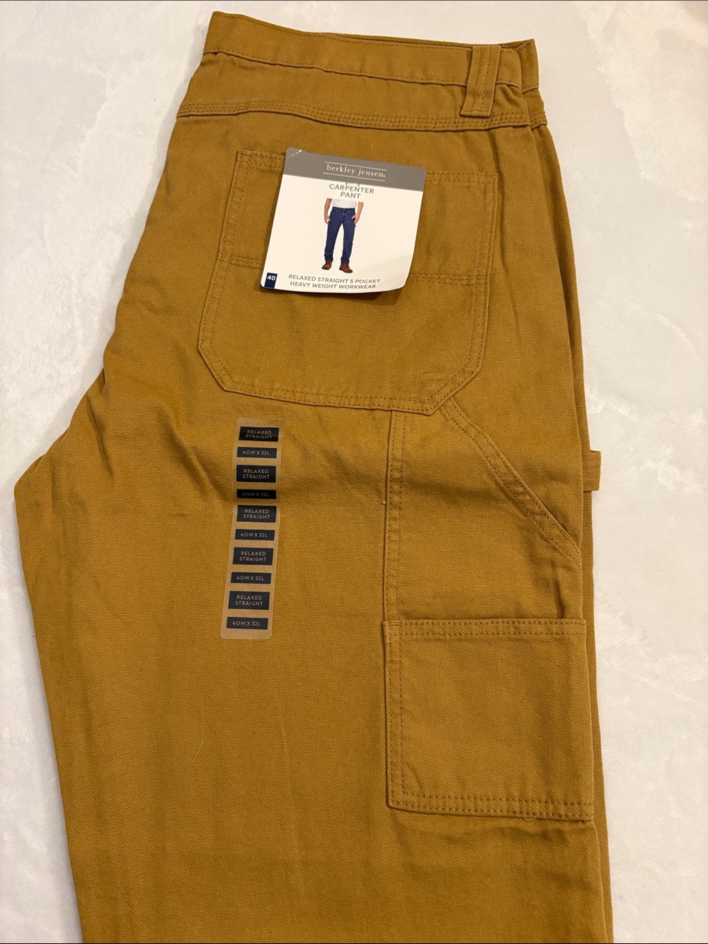 Berkeley Jensen Carpenter Pants NEW 40 x 32